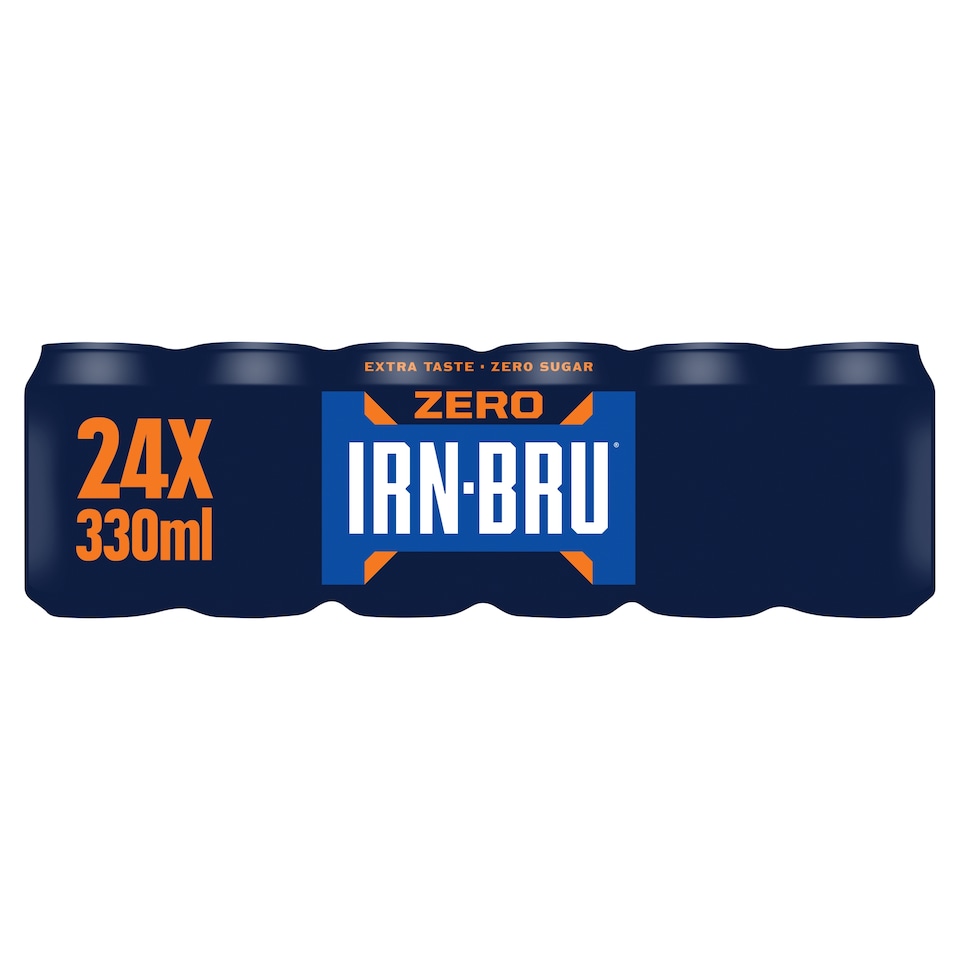 Irn-Bru Zero Sugar Soft Drink Multipack Cans 24x330ml