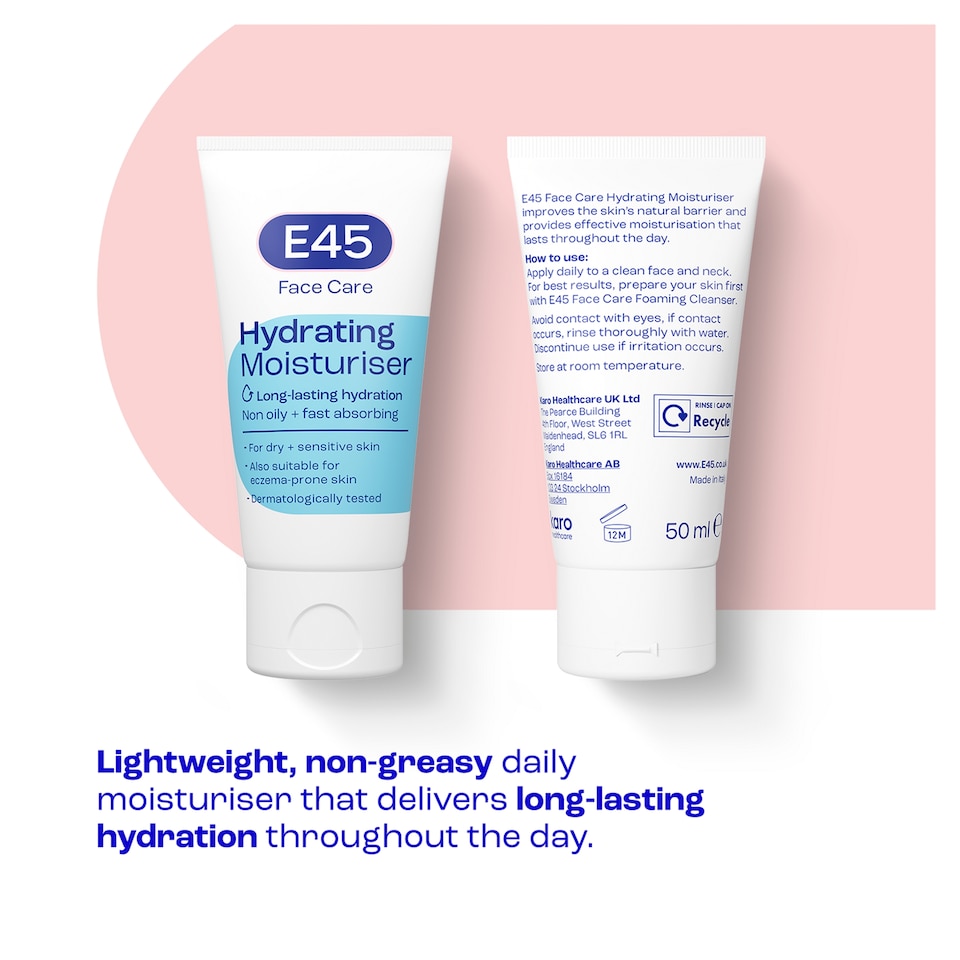 image 1 of E45 Face Cream Moisturiser for Dry and Sensitive Skin 50ml