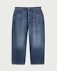 image 4 of RDA Pure Cotton Loose Fit Jeans in Navy