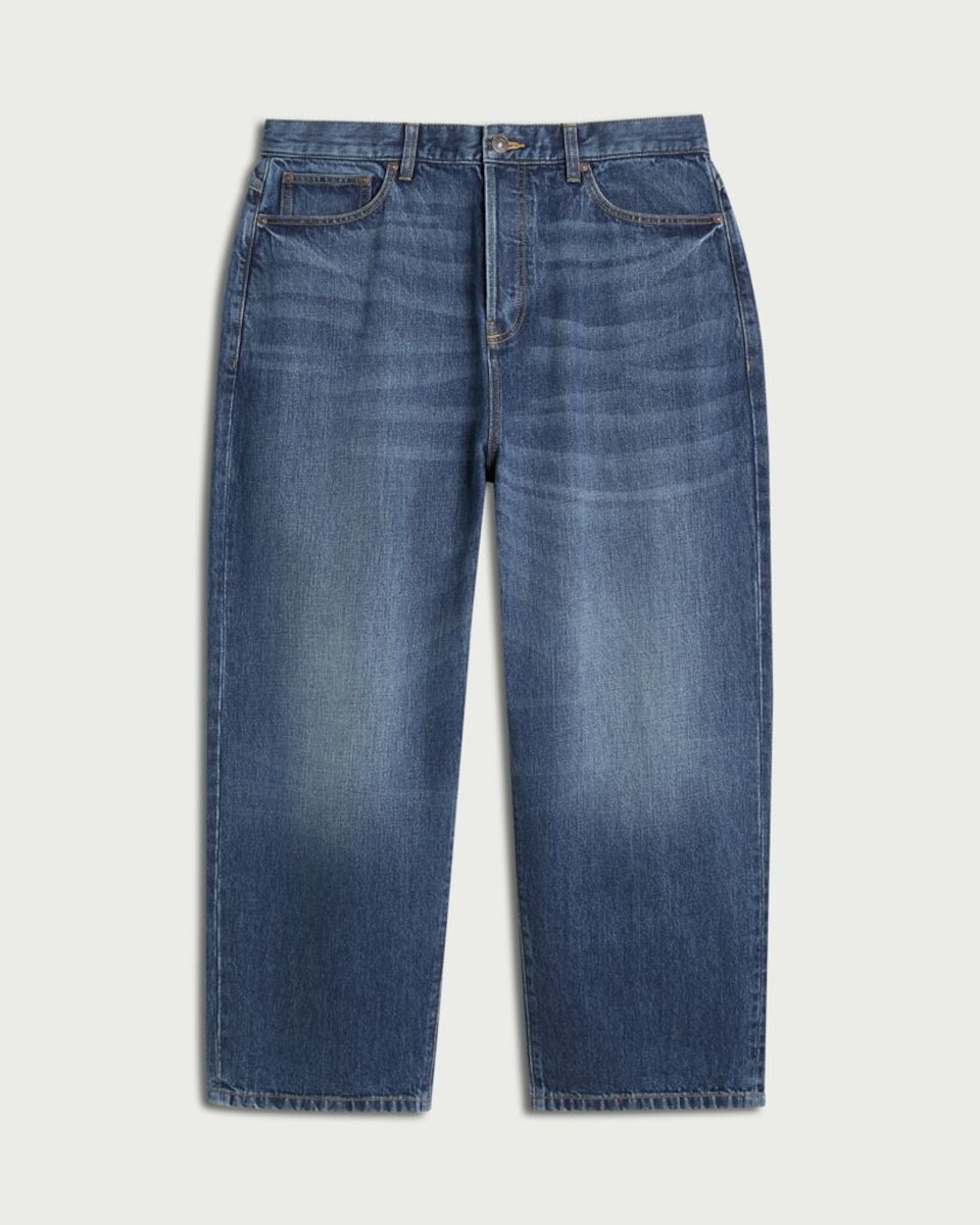 image 1 of RDA Pure Cotton Loose Fit Jeans in Navy