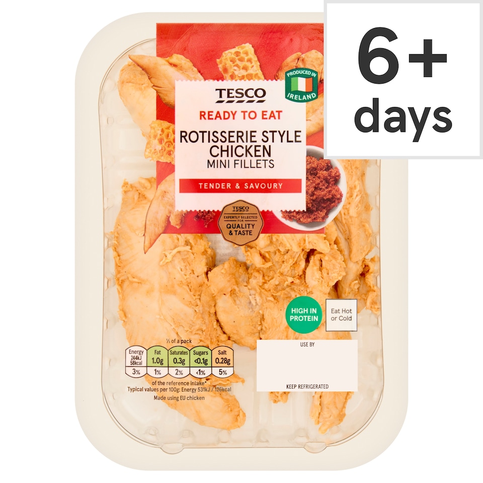 Tesco Rotisserie Style Mini Chicken Fillets 140g