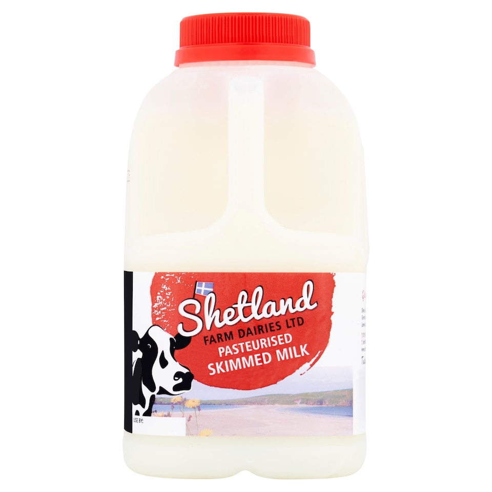 Shetland Farm Fresh Skimmed Milk 1Pt