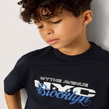 F&F Boys Pure Cotton NYC T-Shirt in Navy