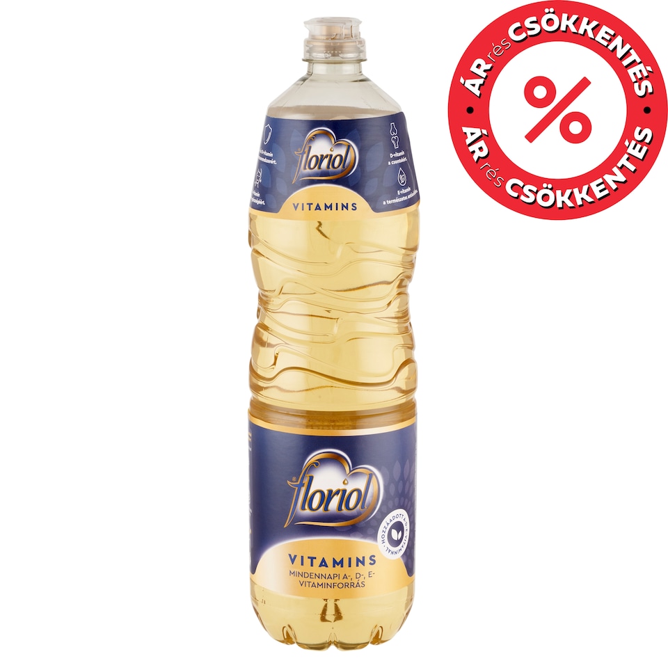 Floriol Vitamins Refined Sunflower Cooking Oil with Added Vitamin a-, D-, E 1 l