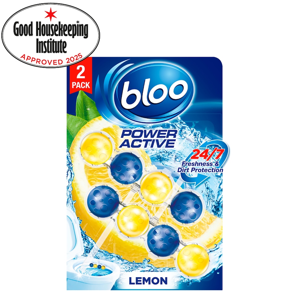 image 1 of Bloo Power Active Lemon Rim Blocks 2 x 50g