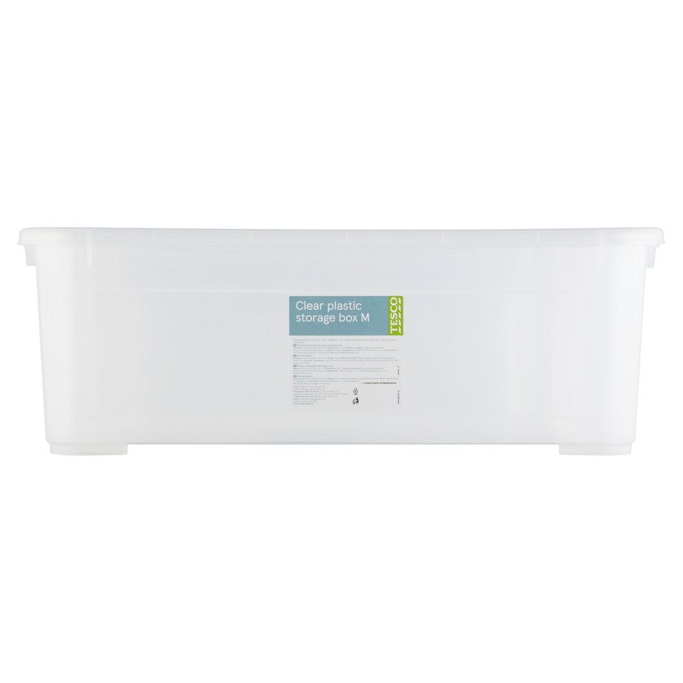 Tesco Clear Plastic Storage Box M