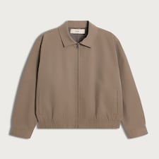 F&F Collared Zip Up Jacket in Stone