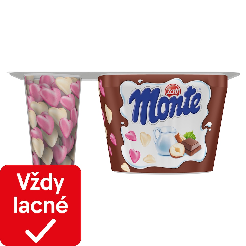 obrázok 1 z Zott Monte Mliečny dezert čokoládový s lieskovými orieškami 125 g