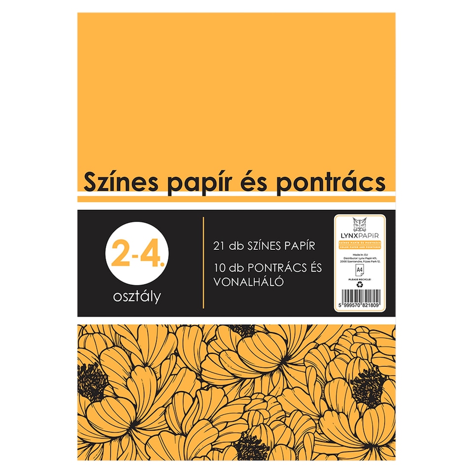 Lynx színes papír és pontrács 2-4. osztályosok számára