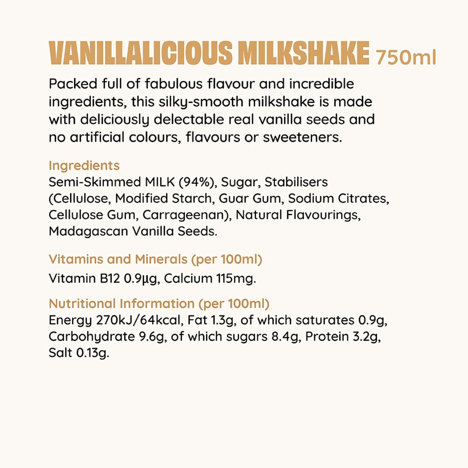 image 1 of Shaken Udder Vanillalicious Milkshake 750Ml