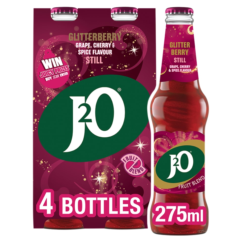 J20 Glitterberry Fruit Blend Drink 4 X 275Ml