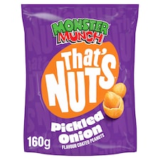 Monster Munch Thats Nuts Pickled Onion Flavour Coated Peanuts 160g