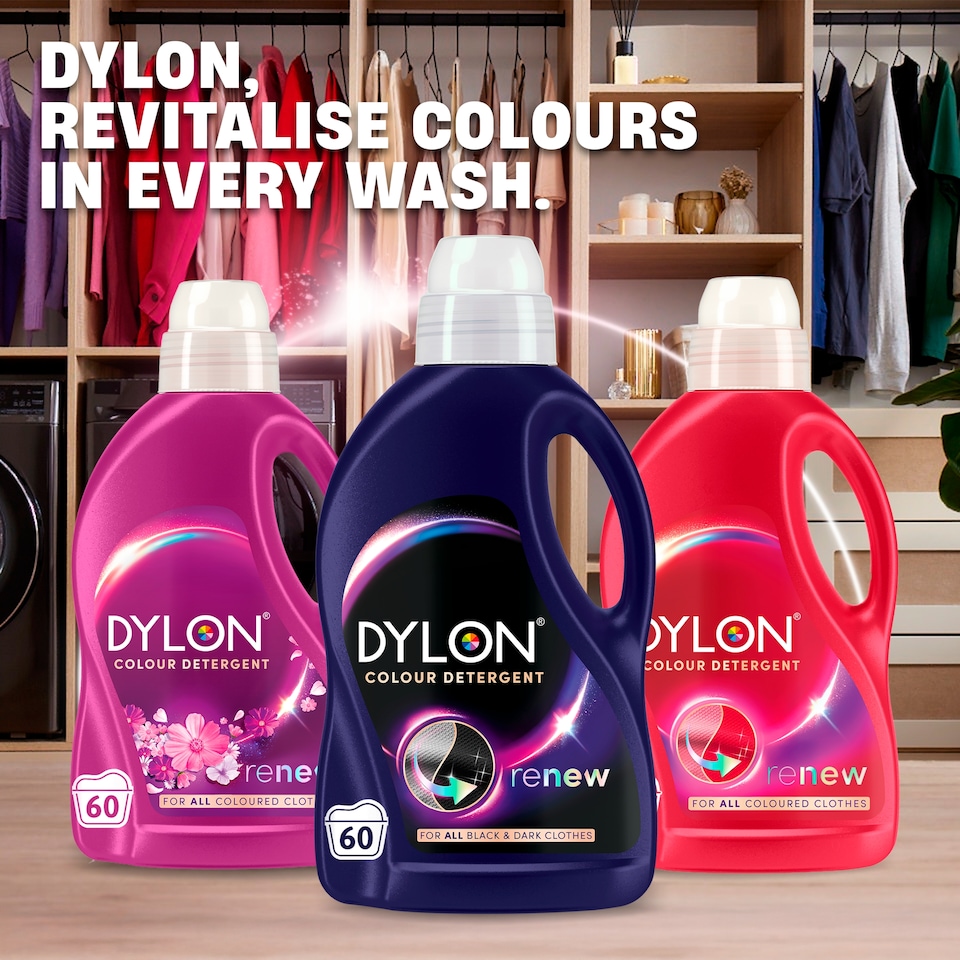 image 1 of Dylon colour detergent Renew for all Black and Dark Clothes 60 washes 3 liters