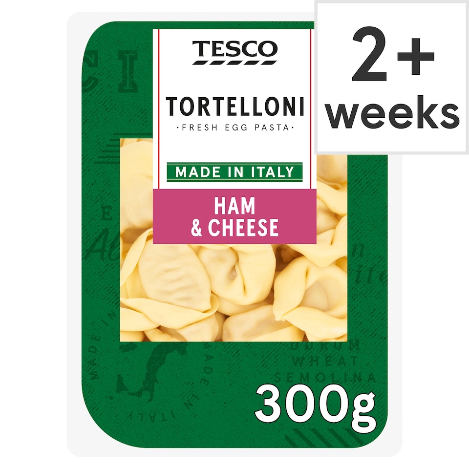 Tesco Fresh Egg Pasta Tortelloni - Ham & Cheese 300g