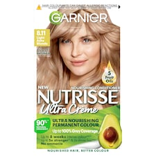 Garnier Nutrisse Naturals 8.11 Light Ashy Permanent Hair Dye