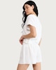 image 3 of The F&F Edit Pure Cotton Embroidered Pyjama Shorts in White