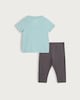image 2 of F&F Baby 2-Piece Cotton Rich Transport Top and Legging Set in Multi