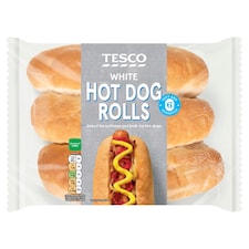 Tesco Soft White Hot Dog Rolls 6 Pack