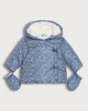 image 1 of F&F Baby Floral Print Wrap Front Shower Resistant Jacket in Blue