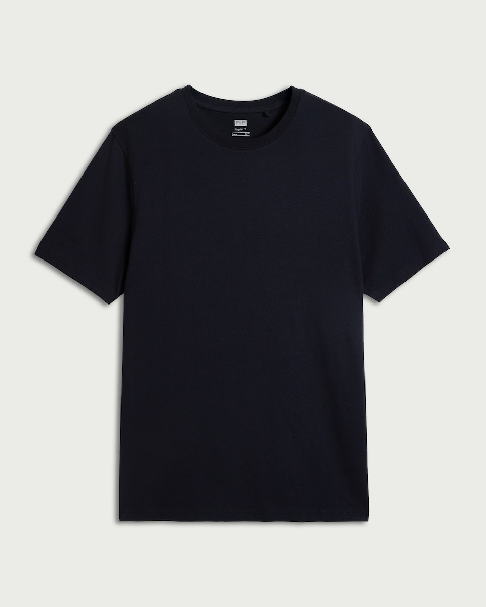 image 1 of F&F Pure Cotton T-Shirt in Navy