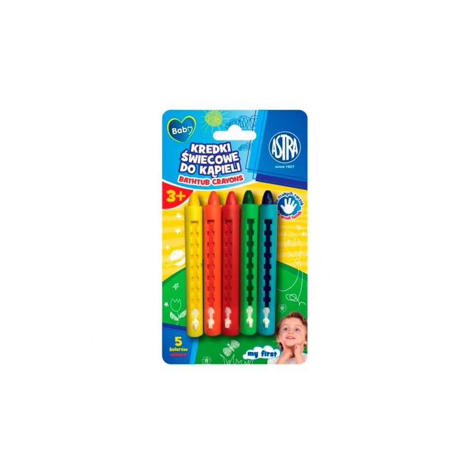 Astra Baby Bath Crayons 3+ 5 pcs