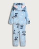 image 2 of Disney Lilo & Stitch Print Fleece Hooded Onesie in Multi