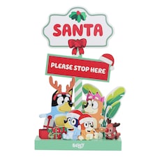 Bluey Santa Stop Here Sign Christmas Room Decoration