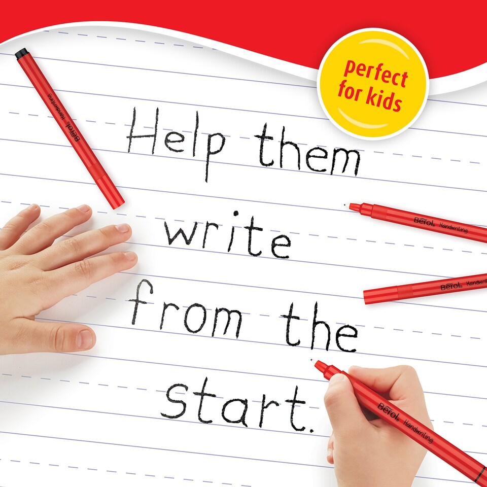 image 1 of Berol Handwriting Pens, Round Shape, Blue Ink, 2 Count