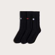 Disney Star Wars 3-Pack Embroidered Ankle Socks in Black