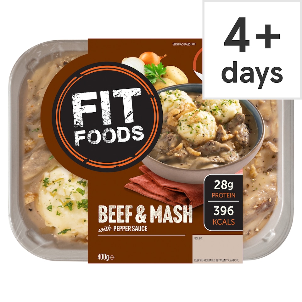 Fit Foods Beef & Mash with Pepper Sauce 400g
