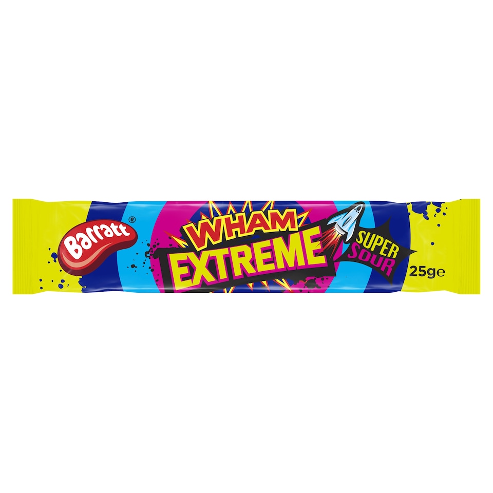 Barratt Wham Extreme Super Sour Chew Bars 25G