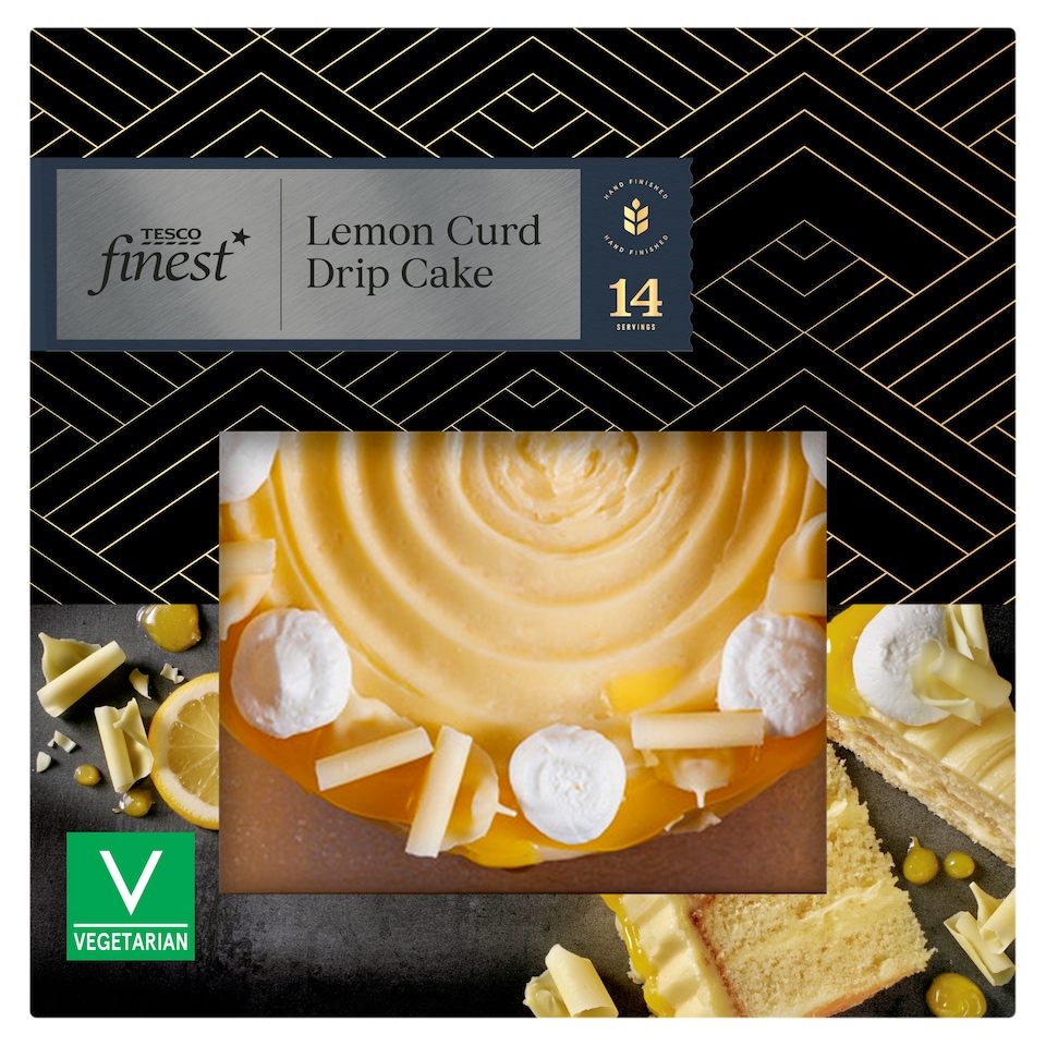 Tesco Finest Lemon Curd Drip Cake 14 Servings