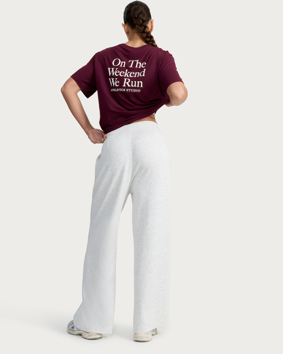 image 1 of F&F Active AFTERCLASS Wide Leg Co-ord Joggers in Grey