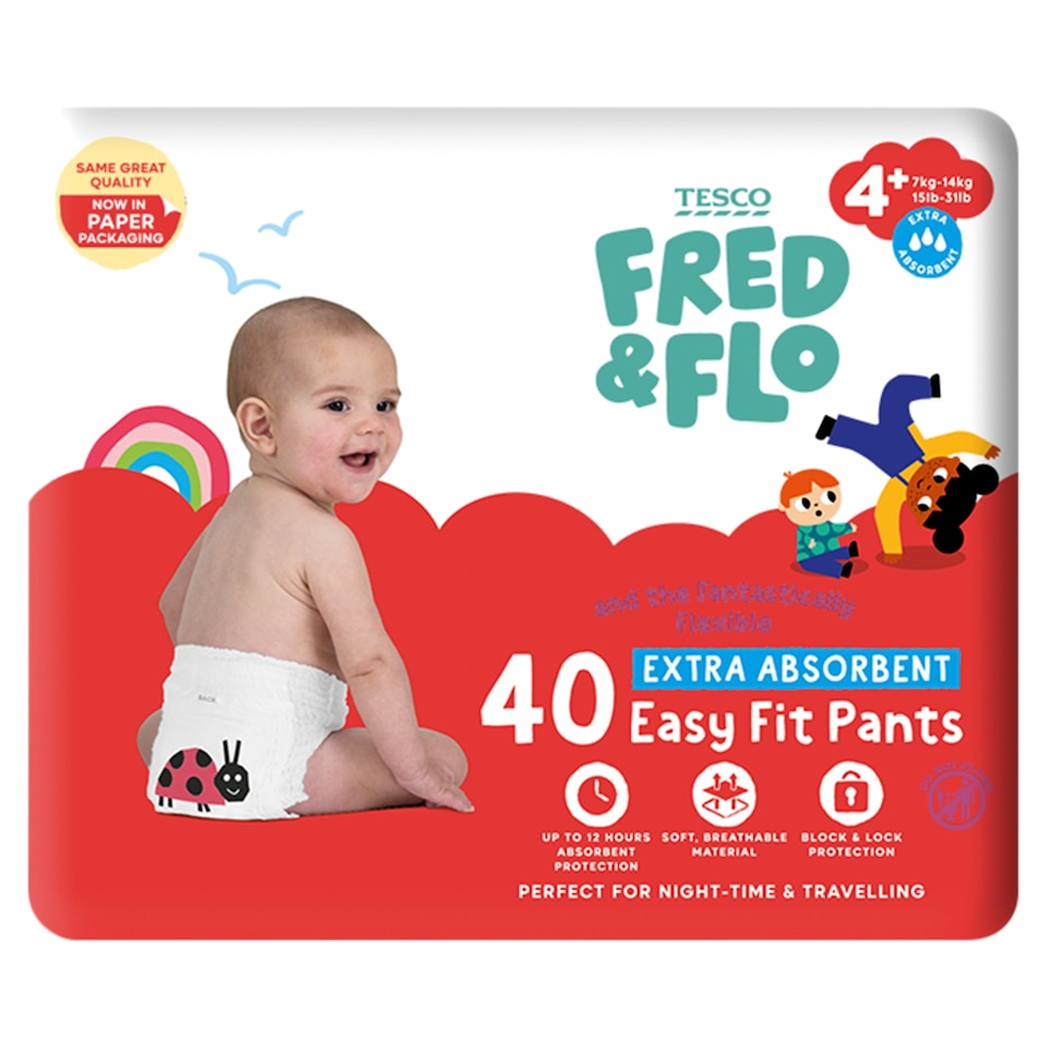 Fred & Flo Easy Fit Pants Size 4 Plus 40 Pack
