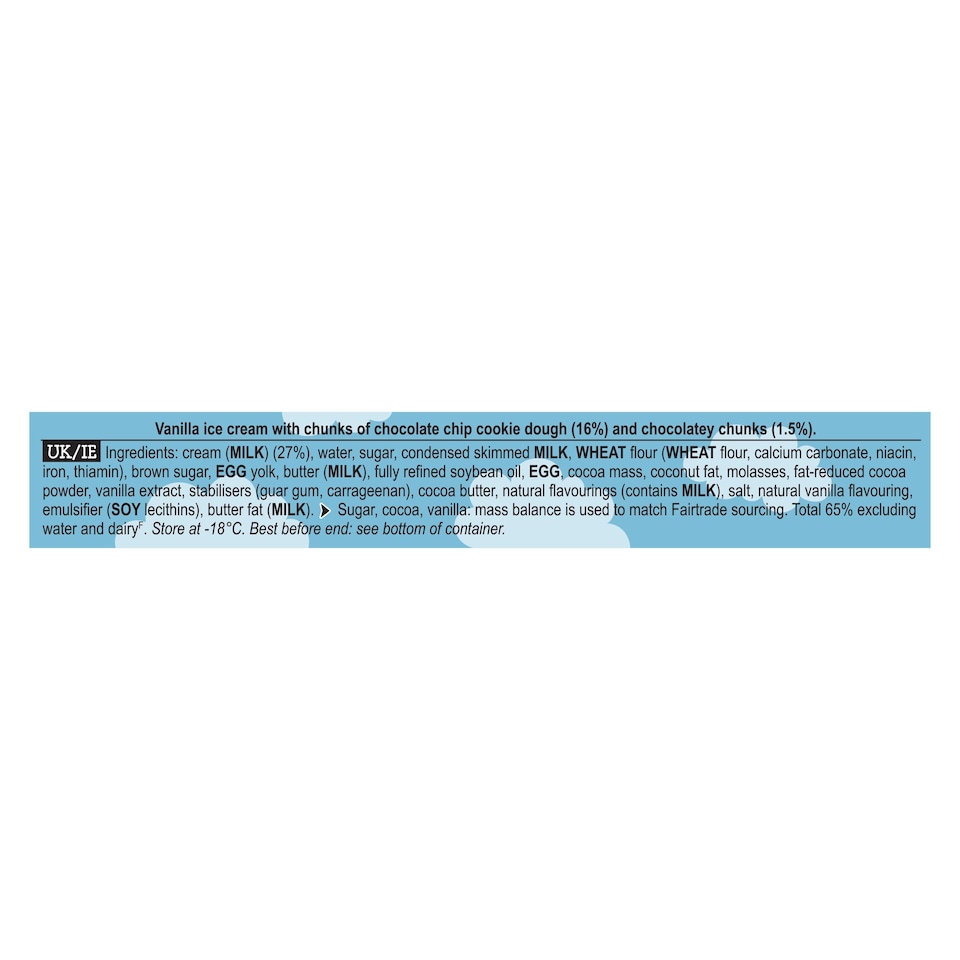 image 1 of Ben & Jerry's Cookie Dough Vanilla Ice Cream Tub 465ml