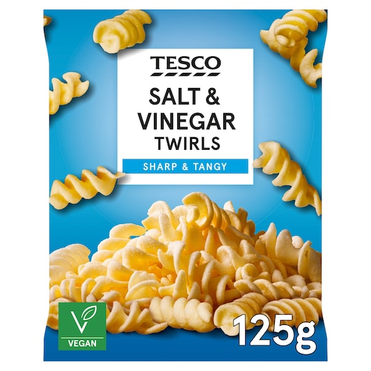 Tesco Twirls Salt & Vinegar Snacks 125G Tesco Groceries