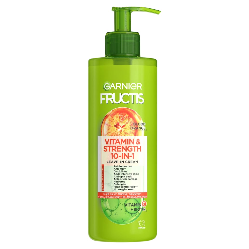 Garnier Fructis Vitamin & Strength 10 v1 Bezoplachová starostlivosť, 400 ml
