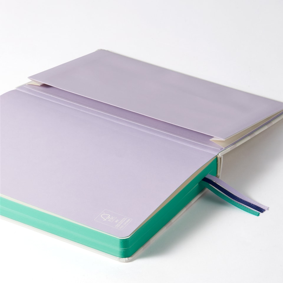image 1 of Paperchase Artful Scribble A5 Fabric Notebook