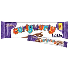 Cadbury Curly Wurly Chocolate Bar 5 Pack Multipack 107.5g