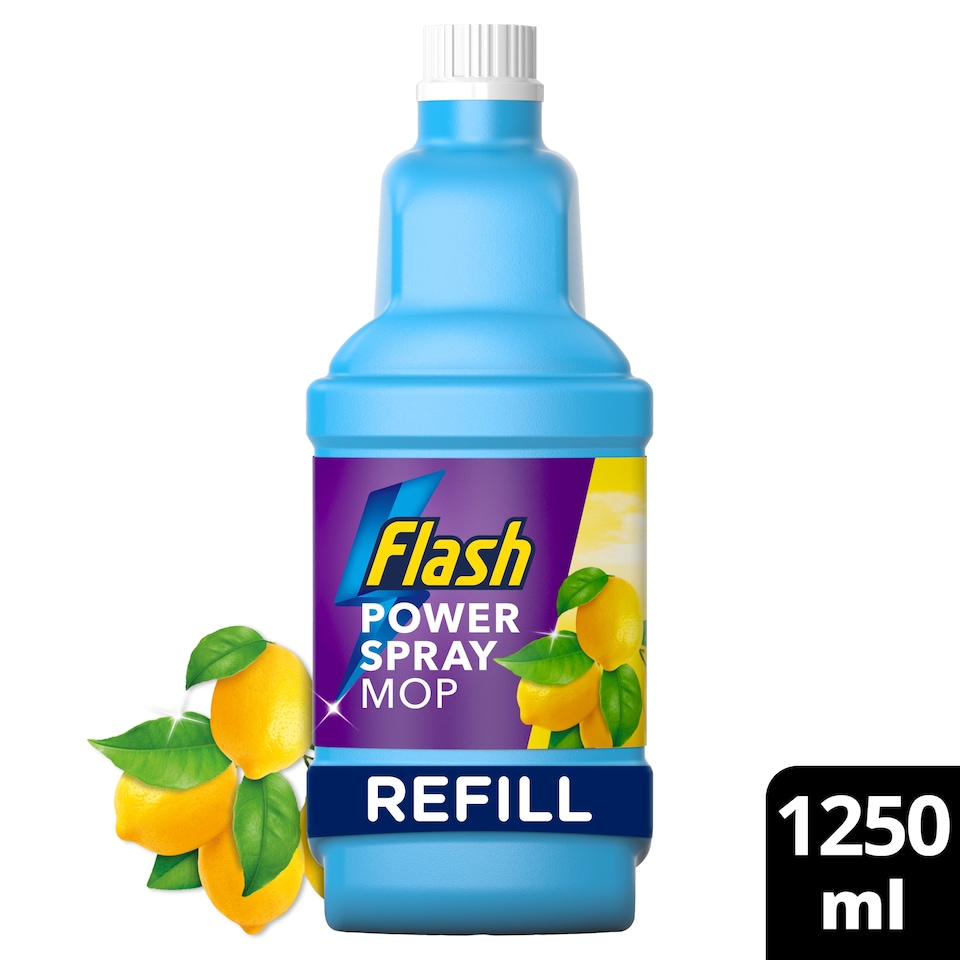 image 1 of Flash Power Spray Mop Floor Cleaner Multi-Surface Cleaning Liquid Citrus Fresh