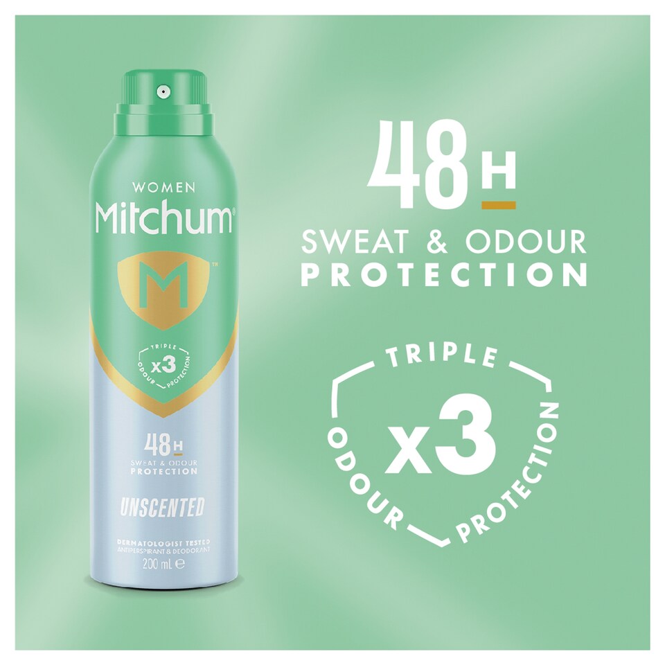 image 1 of Mitchum Unscented Antiperspirant Deodorant 200Ml