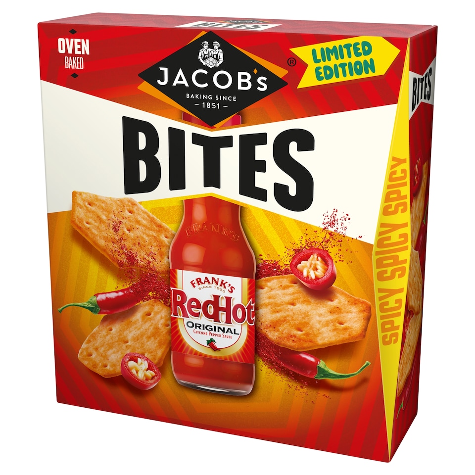 Jacob's Bites Franks Red Hot Original Crackers 125g