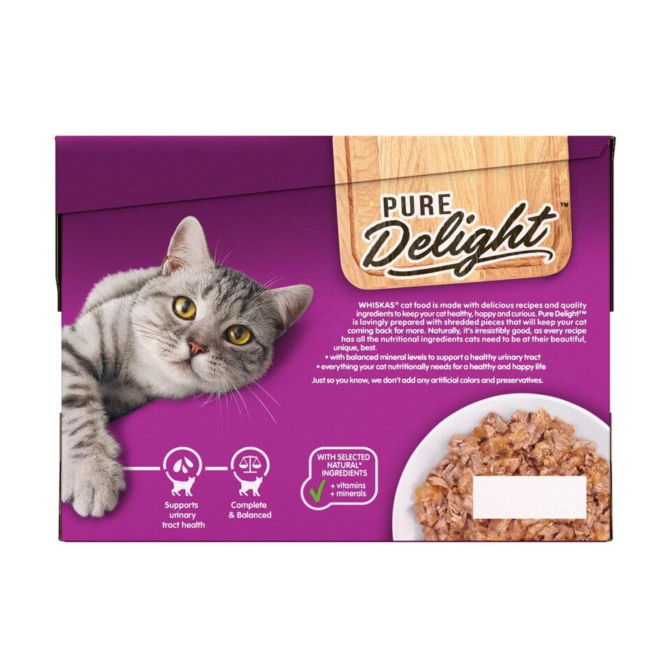 image 1 of Whiskas 1+ Pure Delight Poultry Selection 12X85g