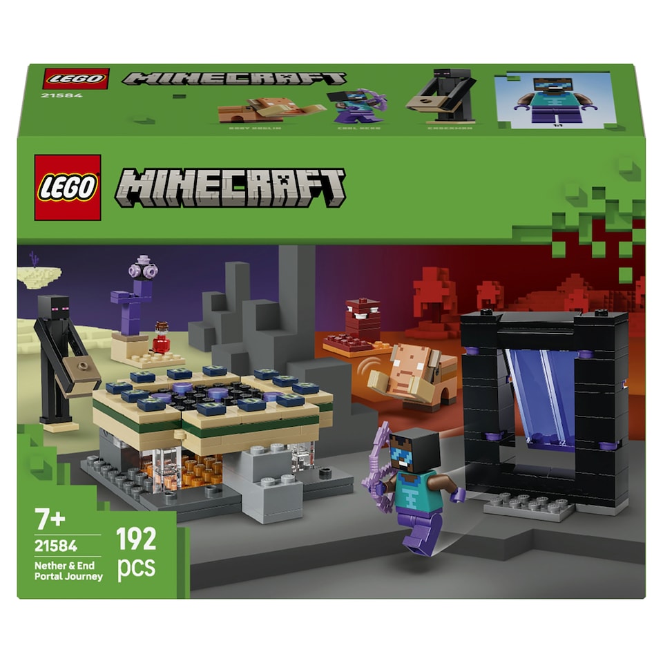 image 1 of LEGO Minecraft 21584 Nether & End Portal Journey
