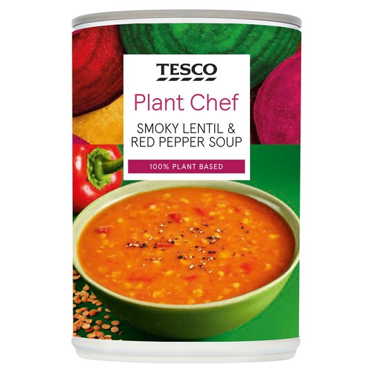 Tesco Plant Chef Lentil & Pepper Soup 400G Tesco Groceries