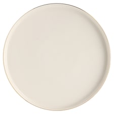 F&F Home Celebration White & Gold Dinner Plate
