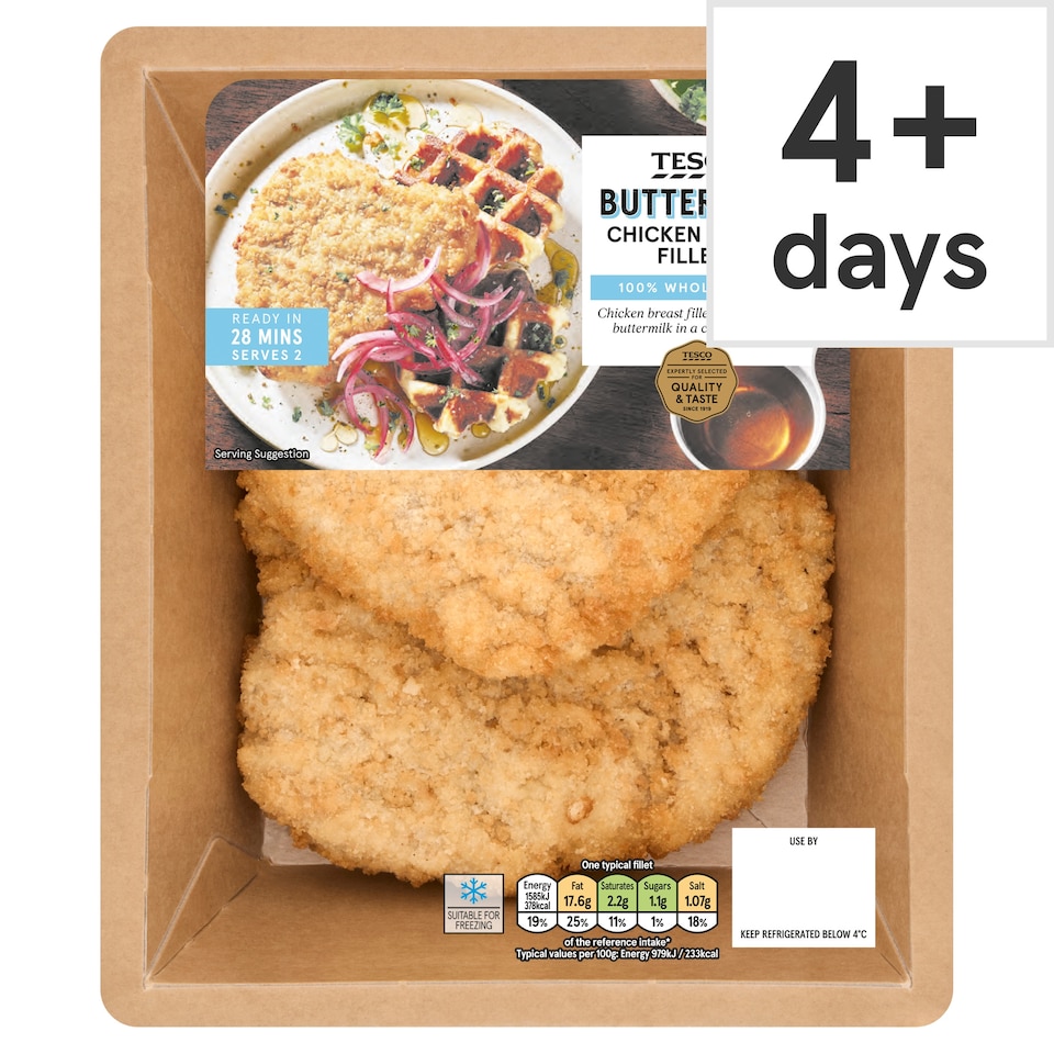 Tesco Buttermilk Chicken Fillets 350g