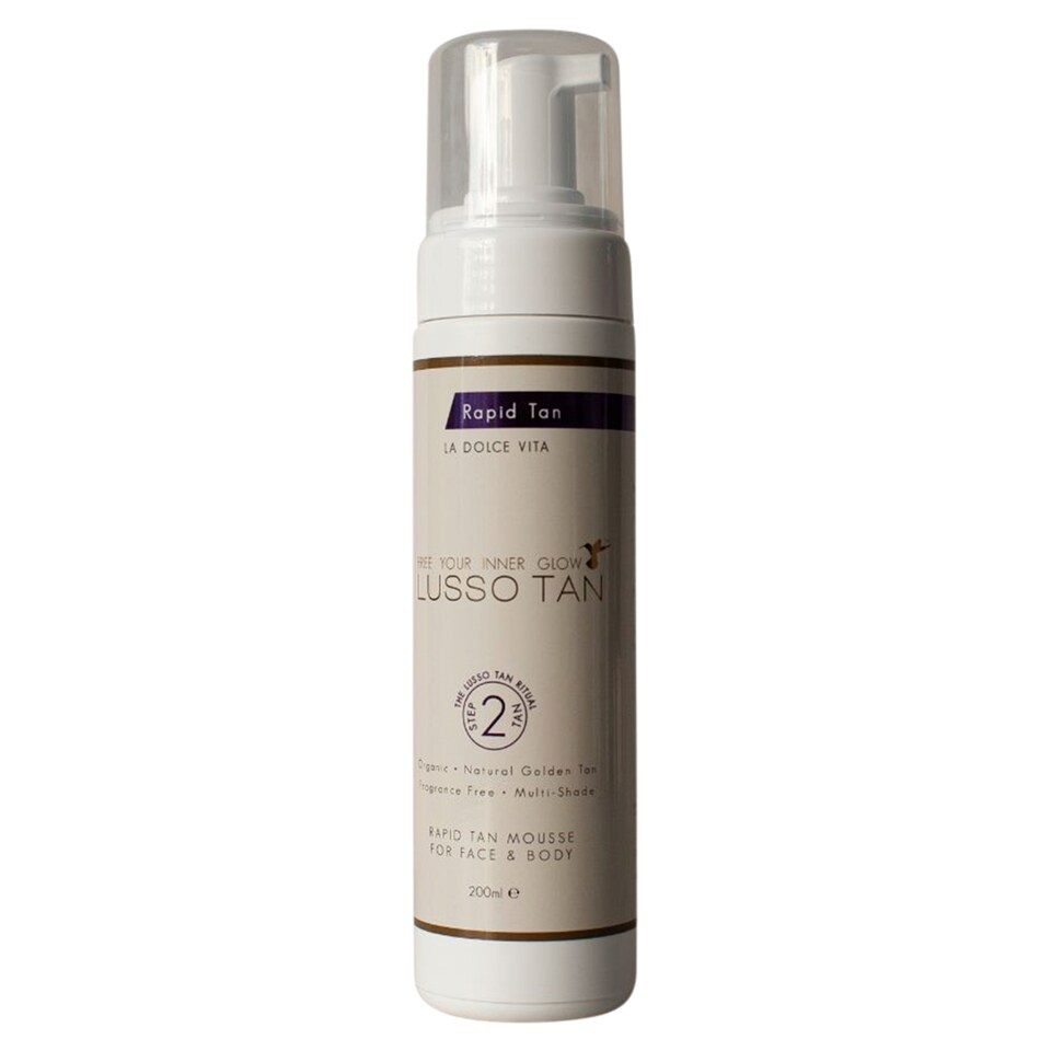 LUSSO TAN RAPID TAN MOUSSE FOR FACE & BODY 200ML