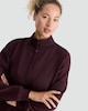 image 1 of F&F Active Half-Zip High Neck Co-ord Sweatshirt in Berry