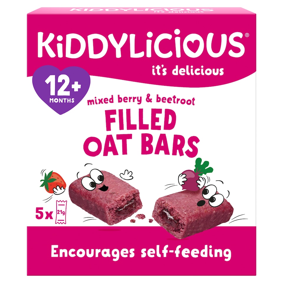 image 1 of Kiddylicious Berry & Beetroot Oat Bars 5x21g